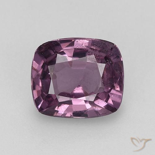 Espinélio Luz roxa Natural 1.04ct, Almofada, VS