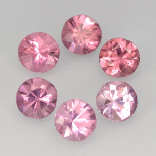 Pedras preciosas de espinélio multicolorido natural de 1,09 ct, corte redondo, VS
