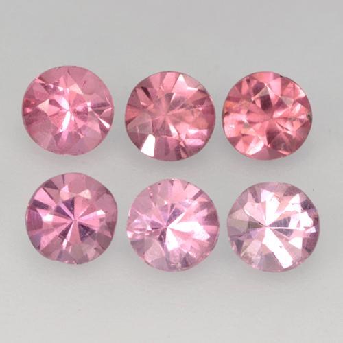 Pedras preciosas de espinélio multicolorido natural de 1,09 ct, corte redondo, VS