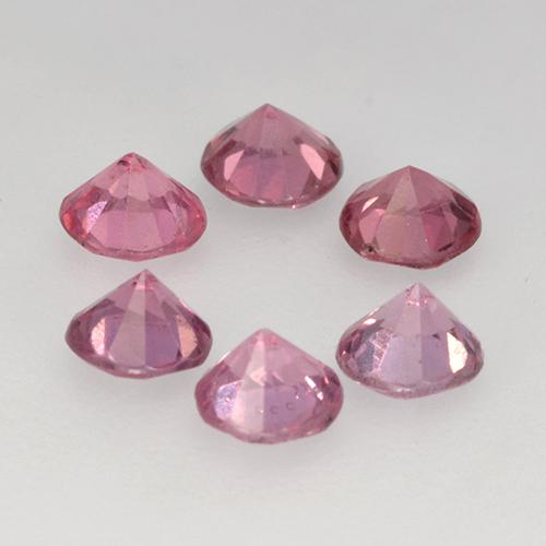 Pedras preciosas de espinélio multicolorido natural de 1,09 ct, corte redondo, VS