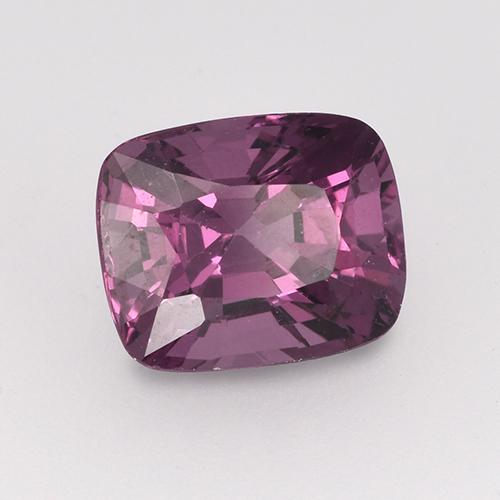 Espinélio Roxo profundo Natural 1.61ct, Almofada cortada, VS
