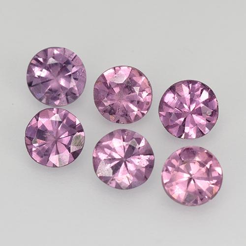 Pedras preciosas de espinélio roxo natural de 1,17 ct, corte redondo, VS