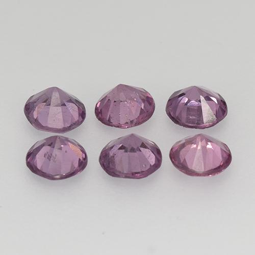 Pedras preciosas de espinélio roxo natural de 1,17 ct, corte redondo, VS