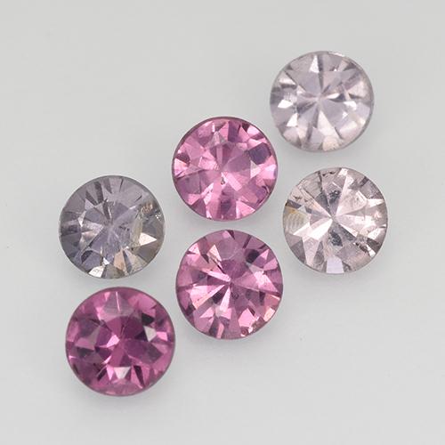 Pedras preciosas de espinélio multicolorido natural de 1,21 ct, corte redondo, VS