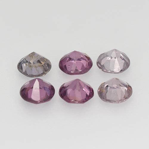 Pedras preciosas de espinélio multicolorido natural de 1,21 ct, corte redondo, VS