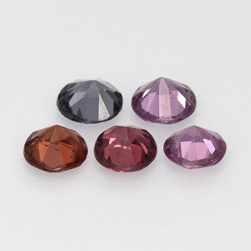 Pedras preciosas de Espinélio Multicolorido natural de 0.81 ct, Corte Redondo, VS