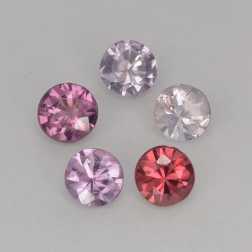 Pedras preciosas de espinélio multicolorido natural de 0,95 ct, corte redondo, VS