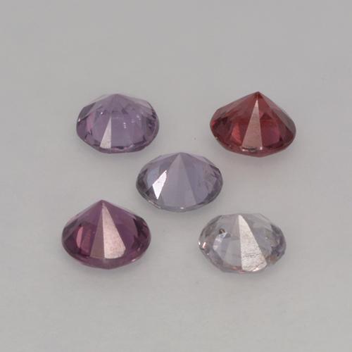 Pedras preciosas de espinélio multicolorido natural de 0,95 ct, corte redondo, VS
