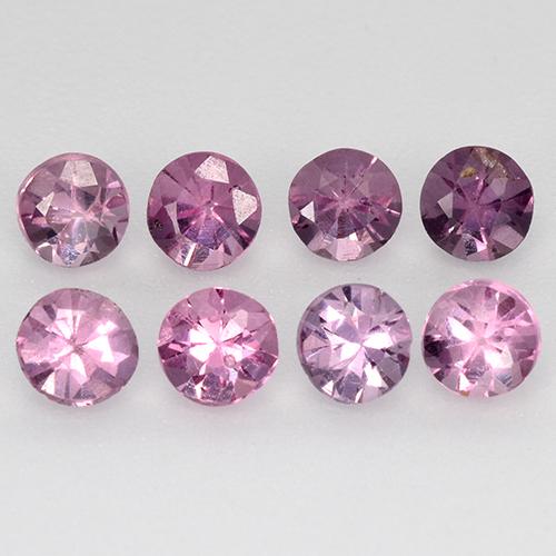 Pedras preciosas de espinélio roxo natural de 1,27 ct, corte redondo, VS