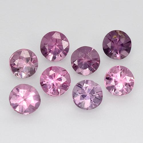 Pedras preciosas de espinélio roxo natural de 1,27 ct, corte redondo, VS
