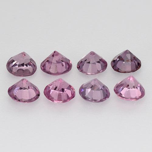 Pedras preciosas de espinélio roxo natural de 1,27 ct, corte redondo, VS