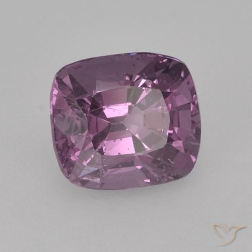 Espinélio Luz roxa Natural 1.27ct, Almofada, VS