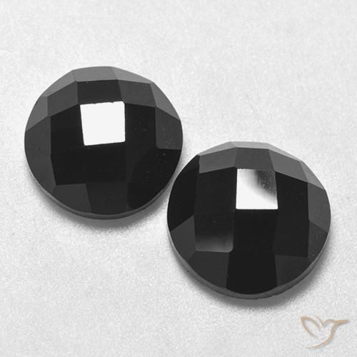 6.82ctw Natural Preto Espinélio, Redondo, Opaco