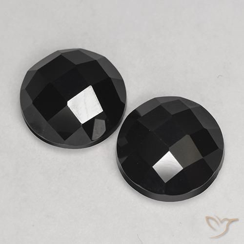 6.89ctw Natural Preto Espinélio, Redondo, Opaco