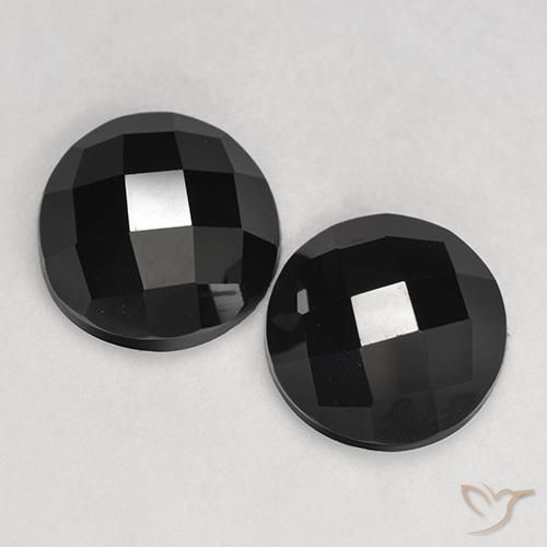 6.82ctw Natural Preto Espinélio, Redondo, Opaco