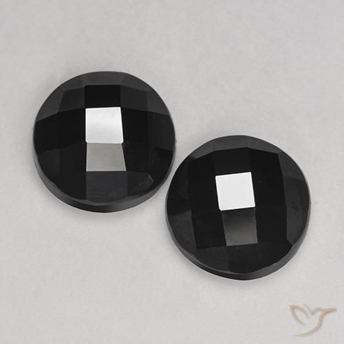 7.26ctw Natural Preto Espinélio, Redondo, Opaco