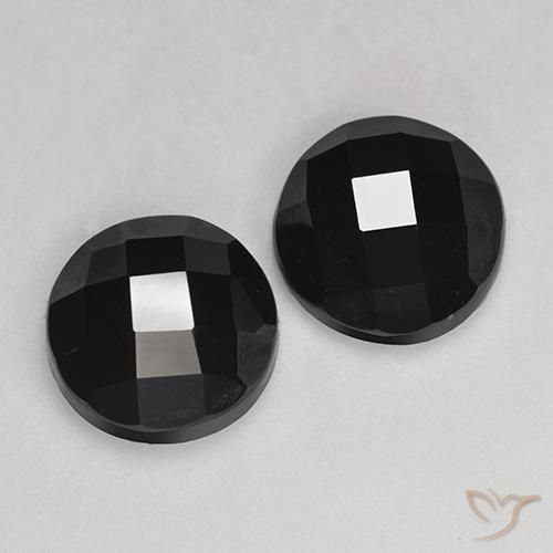 Pedras preciosas de Espinélio Preto natural de 7.26 ct, Redondo, Opaco