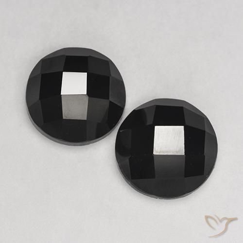 6.52ctw Natural Preto Espinélio, Redondo, Opaco
