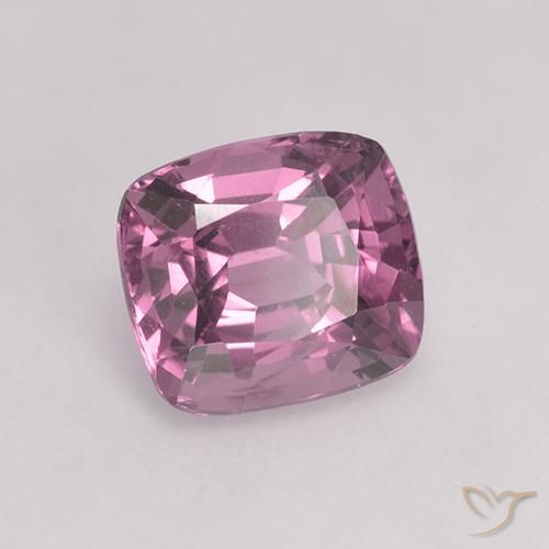 Espinélio Roxo avermelhado claro Natural 1.38ct, Almofada, VVS-VS