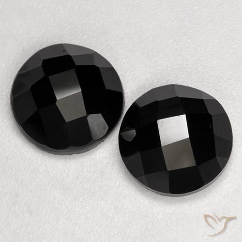 7.45ctw Natural Preto Espinélio, Redondo, Opaco