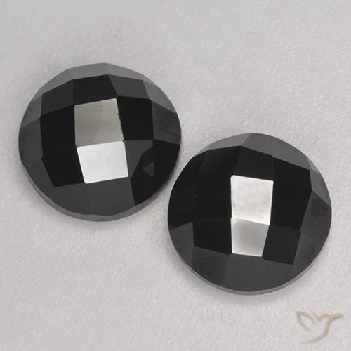 7.84ctw Natural Preto Espinélio, Redondo, Opaco