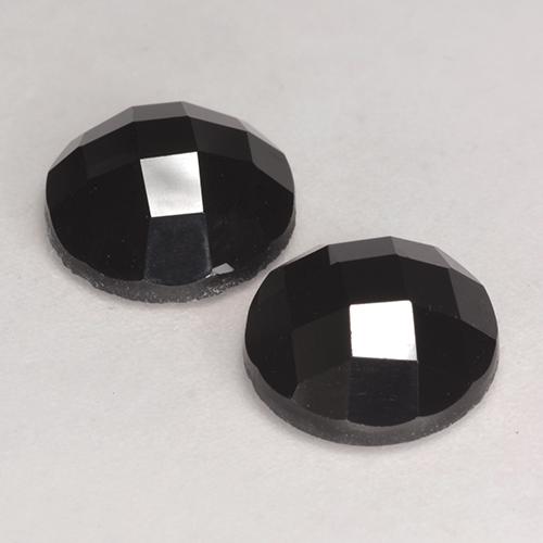 Pedras preciosas de Espinélio Preto natural de 6.70 ct, Corte Redondo, Opaco