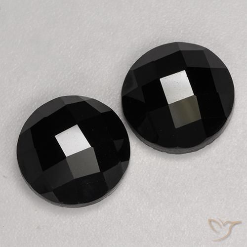 Pedras preciosas de Espinélio Preto natural de 6.98 ct, Redondo, Opaco