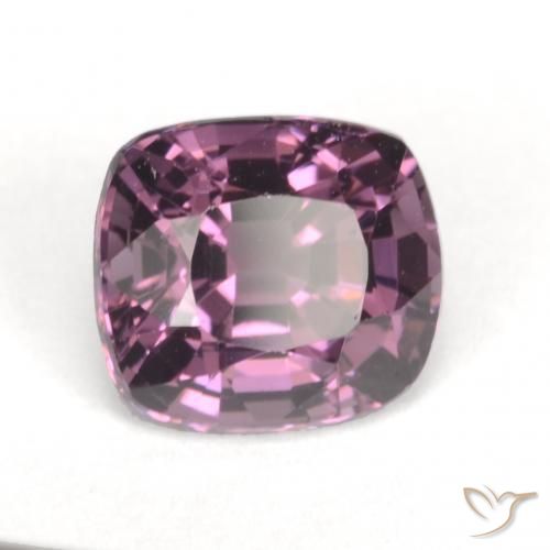 Espinélio Roxo médio-escuro Natural 1.42ct, Almofada, VVS-VS