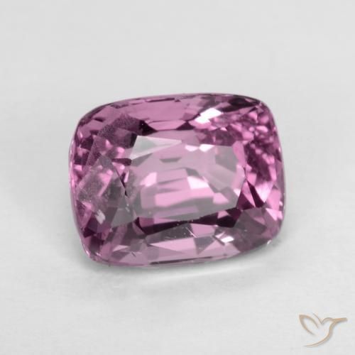 Espinélio Roxo profundo Natural 1.66ct, Almofada, VS