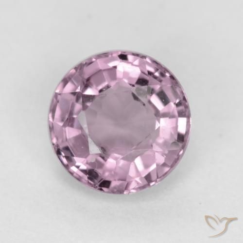 0.58ct Natural Roxo Rosado Muito Claro Espinélio, Redondo, VVS