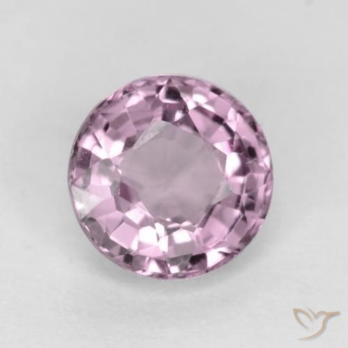 Espinélio Roxo Rosado Muito Claro Natural 0.58ct, Redondo, VVS