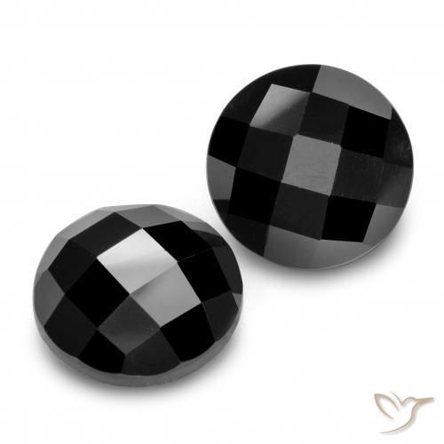Pedras preciosas de Espinélio Preto natural de 13.13 ct, Redondo, Opaco