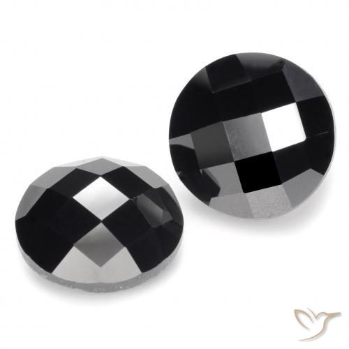 Pedras preciosas de Espinélio Preto natural de 11.50 ct, Redondo, Opaco