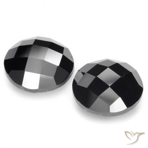 Pedras preciosas de Espinélio Preto natural de 11.50 ct, Redondo, Opaco