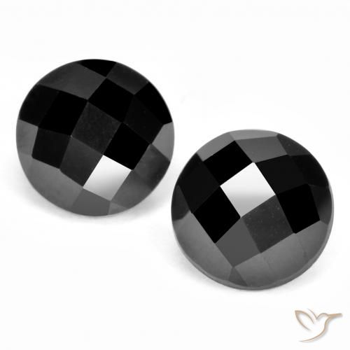 7.50ctw Natural Preto Espinélio, Redondo, Opaco