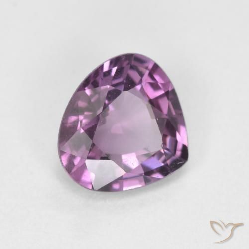 Espinélio Roxo escuro Natural 0.68ct, Formato de pêra, VS
