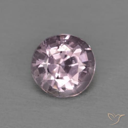 0.55ct Natural Roxo acinzentado claro Espinélio, Redondo, VVS-VS