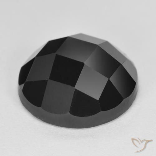 Espinélio Preto Natural 7.53ct, Redondo, Opaco