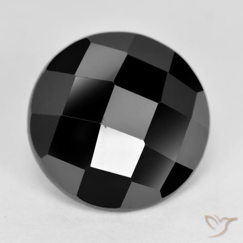 Espinélio Preto Natural 6.27ct, Redondo, Opaco
