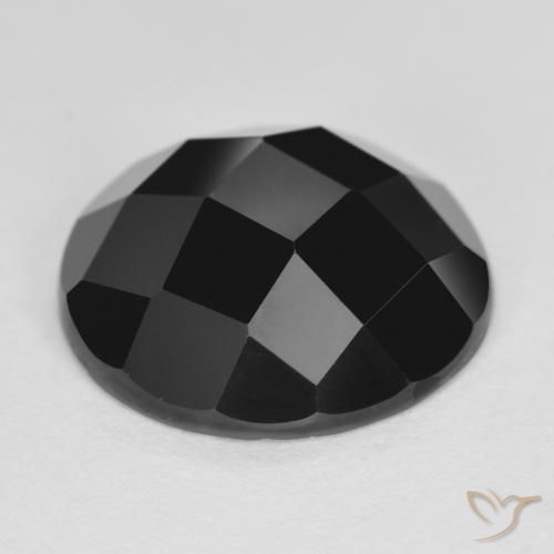 Espinélio Preto Natural 6.27ct, Redondo, Opaco