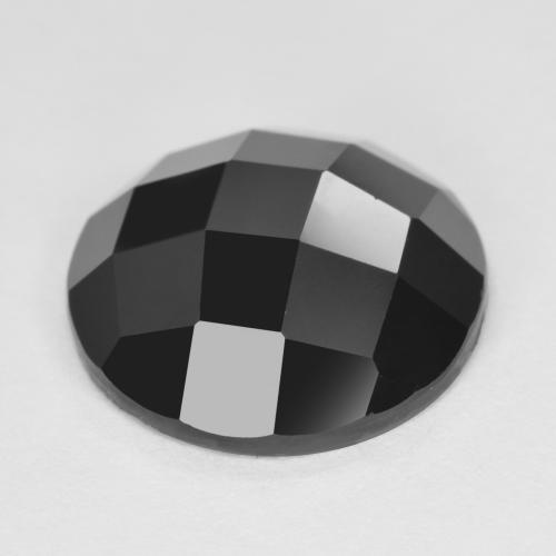 Espinélio Preto Natural 6.01ct, Corte Redondo, Opaco