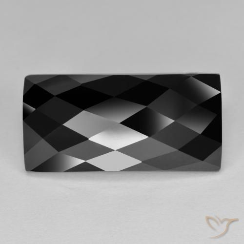 13.35ct Natural Preto Espinélio, baguete, Opaco