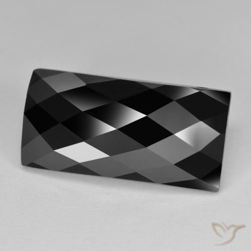 Espinélio Preto Natural 13.35ct, baguete, Opaco