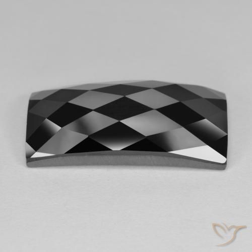 Espinélio Preto Natural 13.35ct, baguete, Opaco