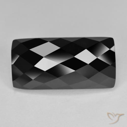 14.01ct Natural Preto Espinélio, baguete, Opaco
