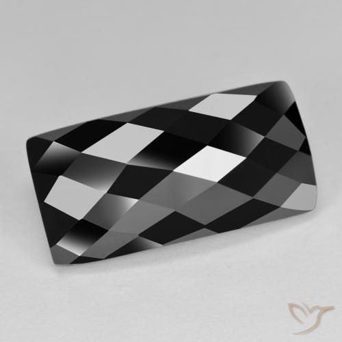 Espinélio Preto Natural 14.01ct, baguete, Opaco