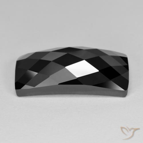 Espinélio Preto Natural 14.01ct, baguete, Opaco