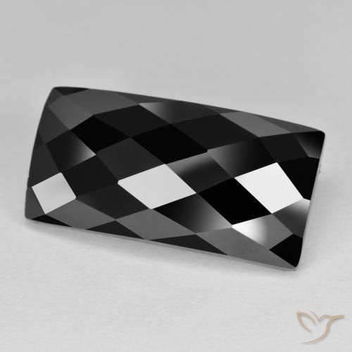 Espinélio Preto Natural 14.64ct, baguete, Opaco