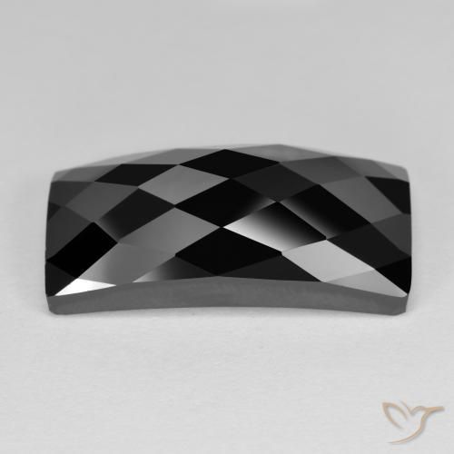 Espinélio Preto Natural 14.64ct, baguete, Opaco