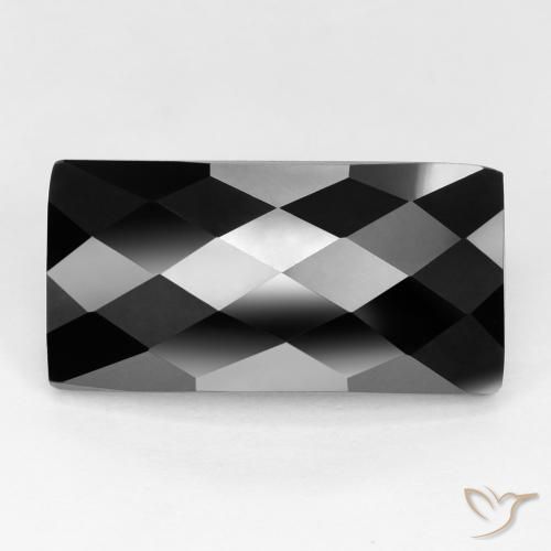 13.46ct Natural Preto Espinélio, baguete, Opaco